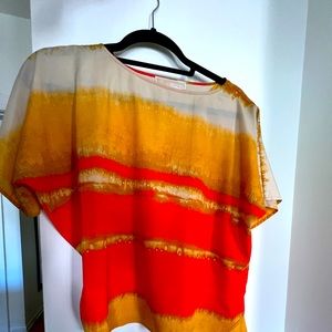 Michael Kors short sleeve crop top with wide tie